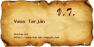 Vass Tarján névjegykártya